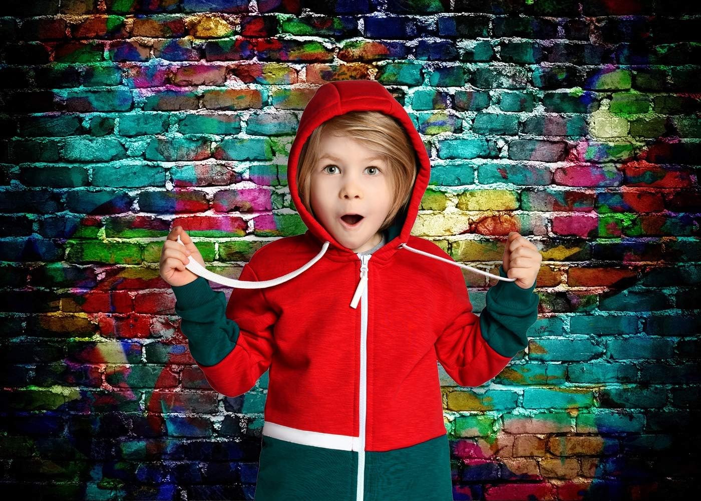70% Off Discount OUYIDA 9X6FT Art Studio Graffiti Photography Backdrops Colorful Brick Wall Photo Background Adults Children Portrait Studio Props Birthday Party Decor Supplies Vinyl Backdrop TG02B