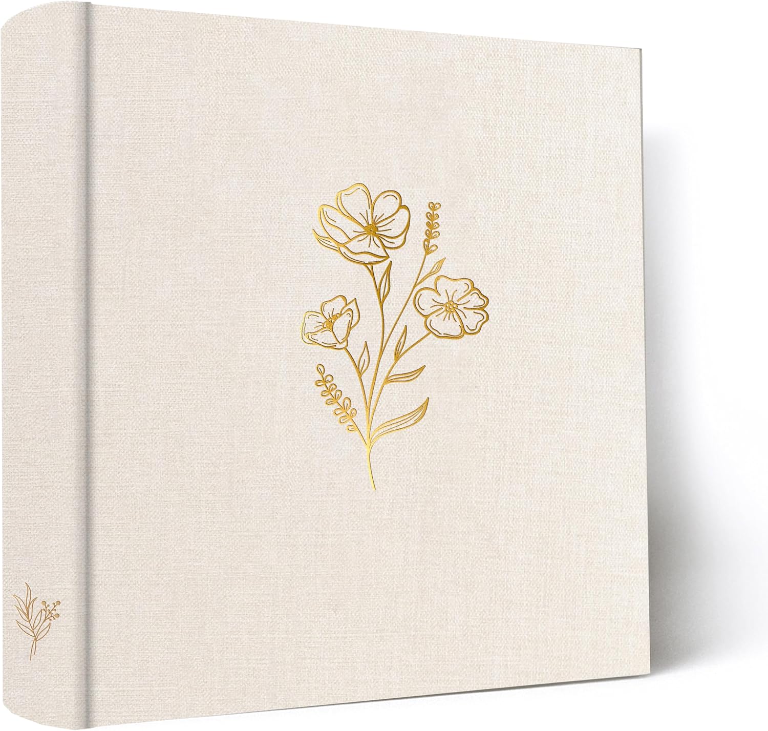 Holoary Photo Album 4x6 200 Photos, 200 Pockets 4”x6” Picture Album, Linen Fabric Cover Big Picture Book for Photos with Writing Area, 4x6 Photo Albums for Family Weddings Travel Memories(Beige)