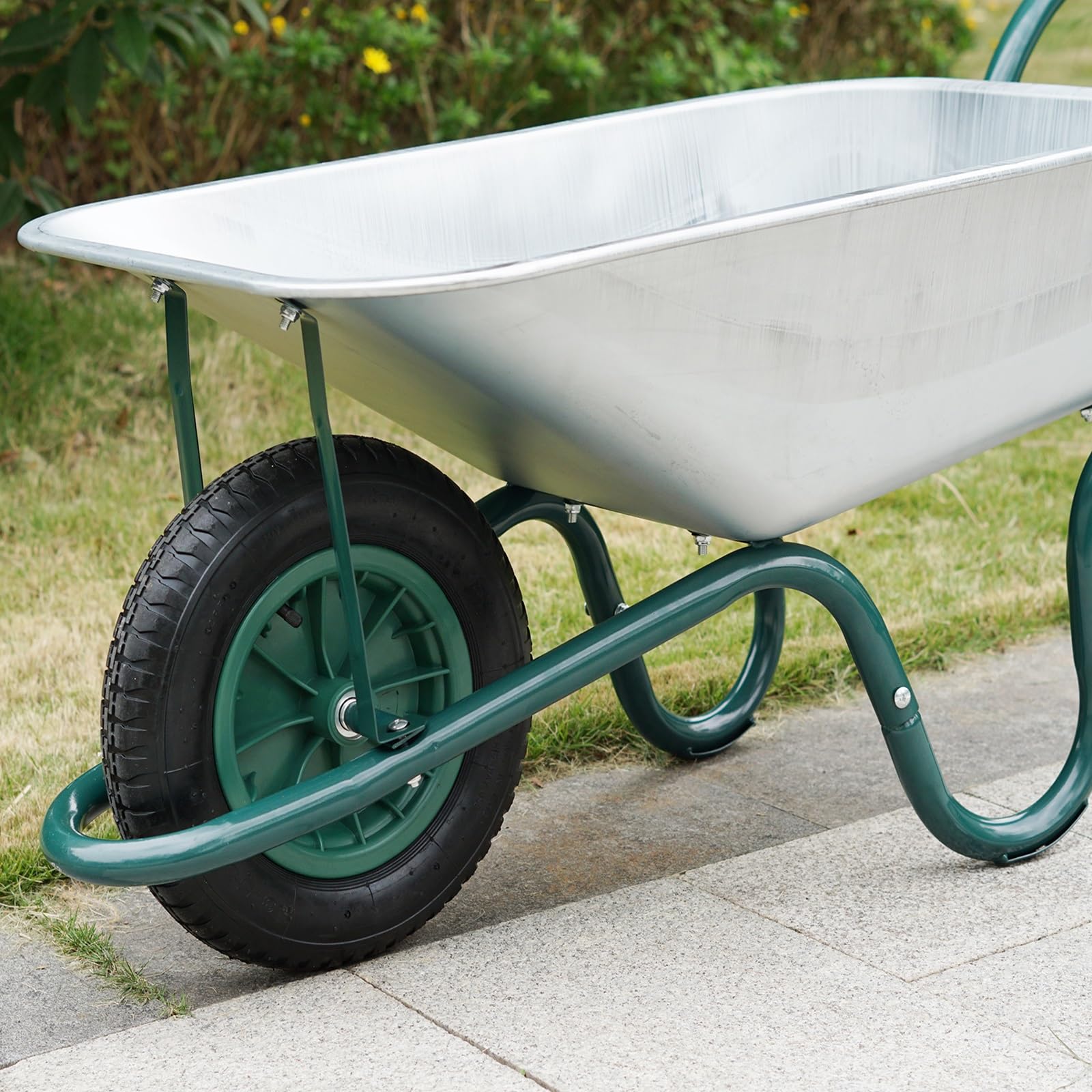 Gr8 Garden Heavy Duty Wheelbarrow 65l Litre Galvanised Steel DIY - View #2