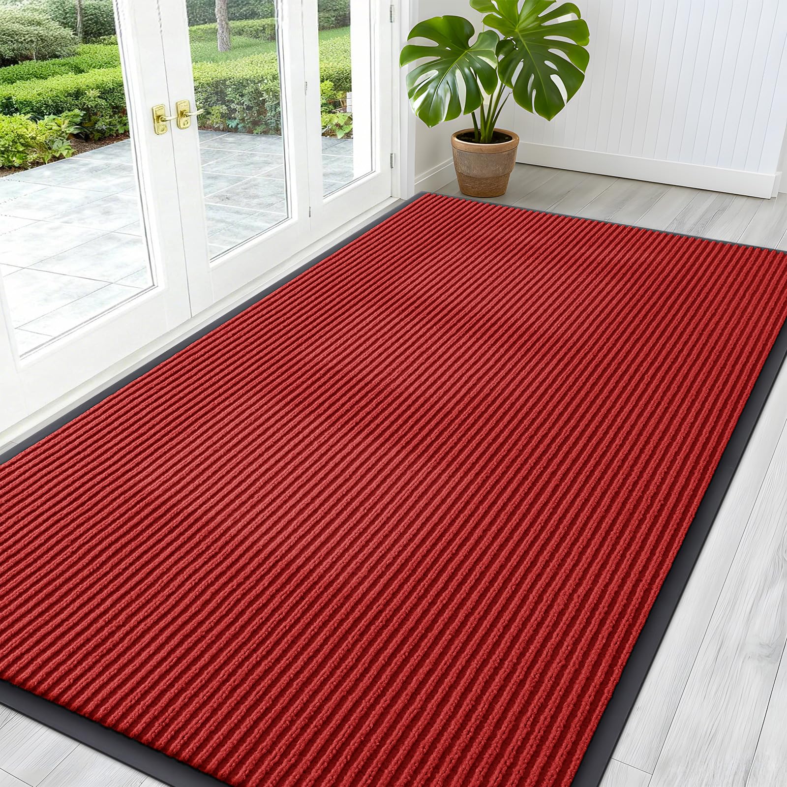 OLANLY Front Door Mat Indoor Outdoor Entrance, Waterproof Heavy Duty Doormat, Fade Resistant, Low Profile, Easy Clean Patio Porch Welcome Floor Mats for Entry, 29.5x17, Beige — view 199