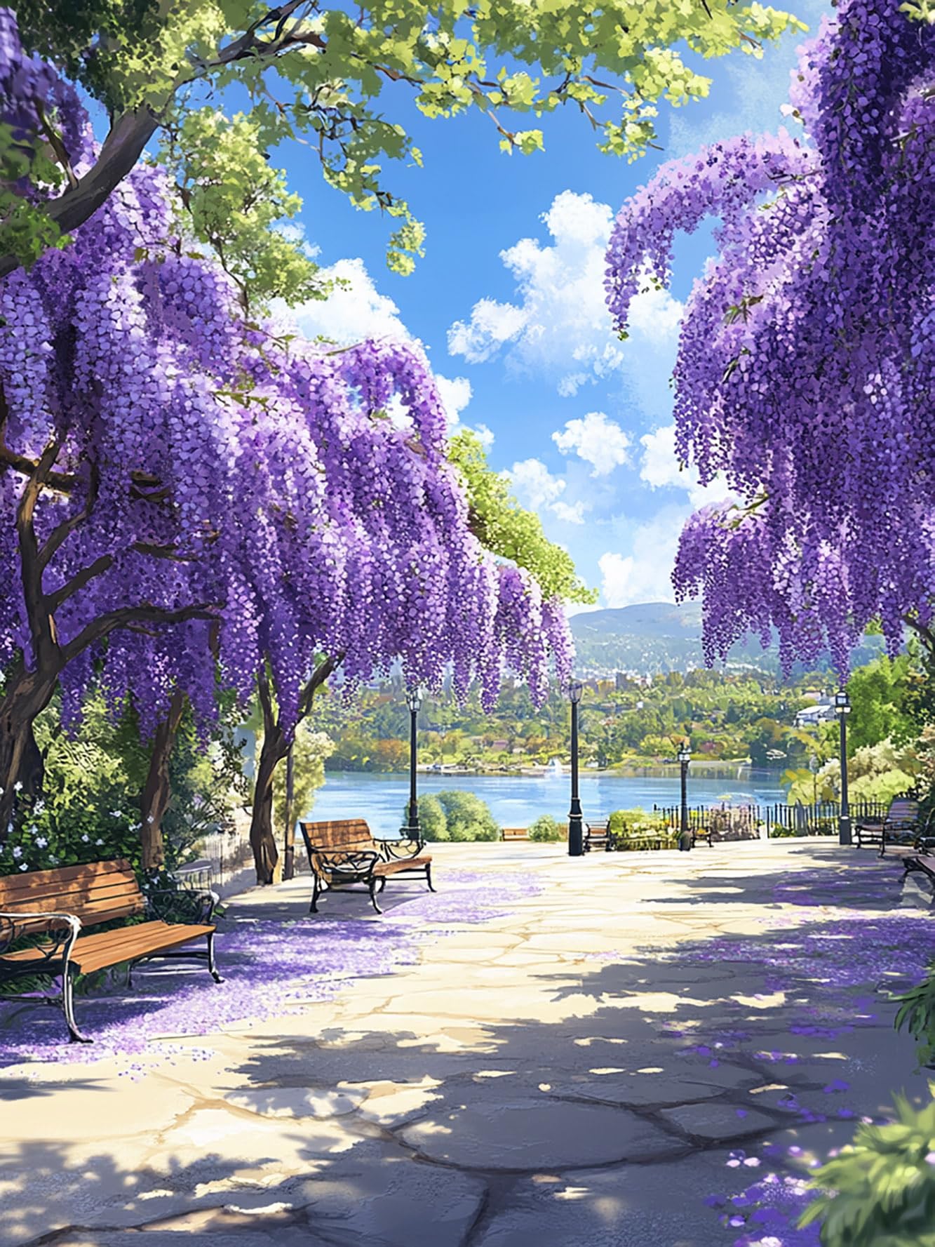 Bimkole 5D ダイヤモンドアート 木の椅子 ダイヤモンドアート キット 絵画 花 クロスステッチ フルドリル クリスタル ラインストーン 刺繍 DIY アート クラフト ホーム ウォールデコ 30x40 cm