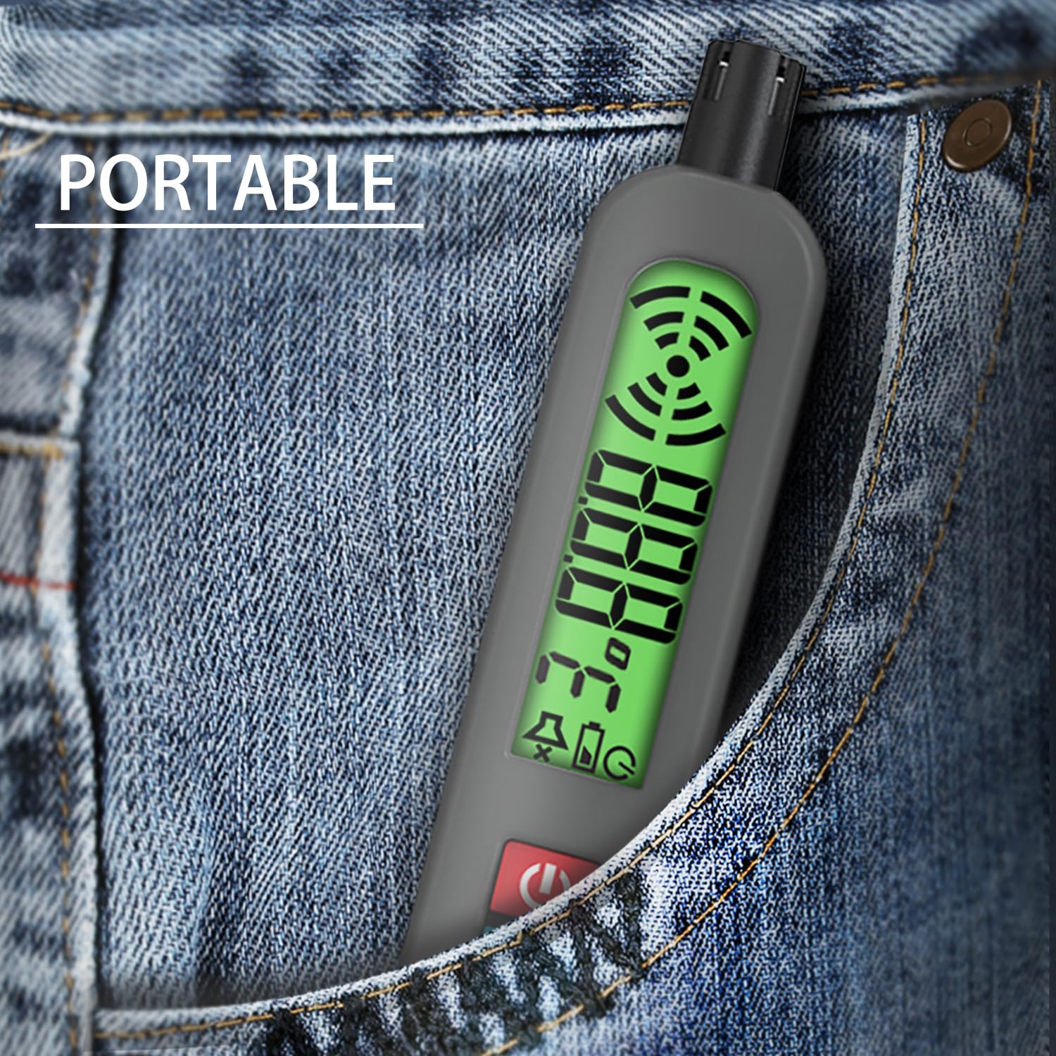 BSIDE Detector de Gas Recargable Detector de Fugas de Gas Natural con Gran LCD Alarma Visual & Zumbador & Vibración Bolígrafo Detector Multigas Portátil para Metano Propano Cocina Casa Autocaravana