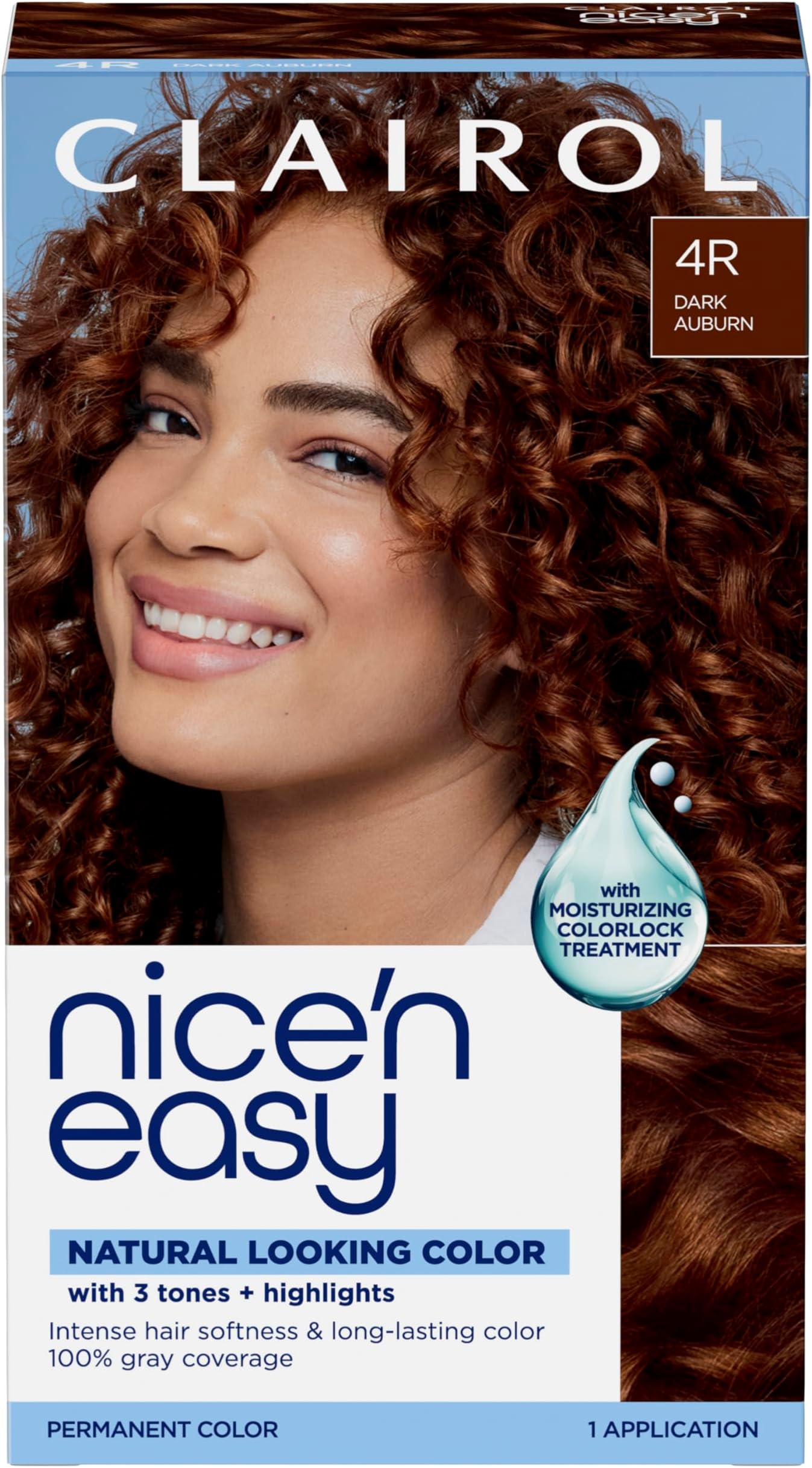 Nice 'N Easy Permanent Hair Color, 4R Dark Auburn (Packaging May Vary)