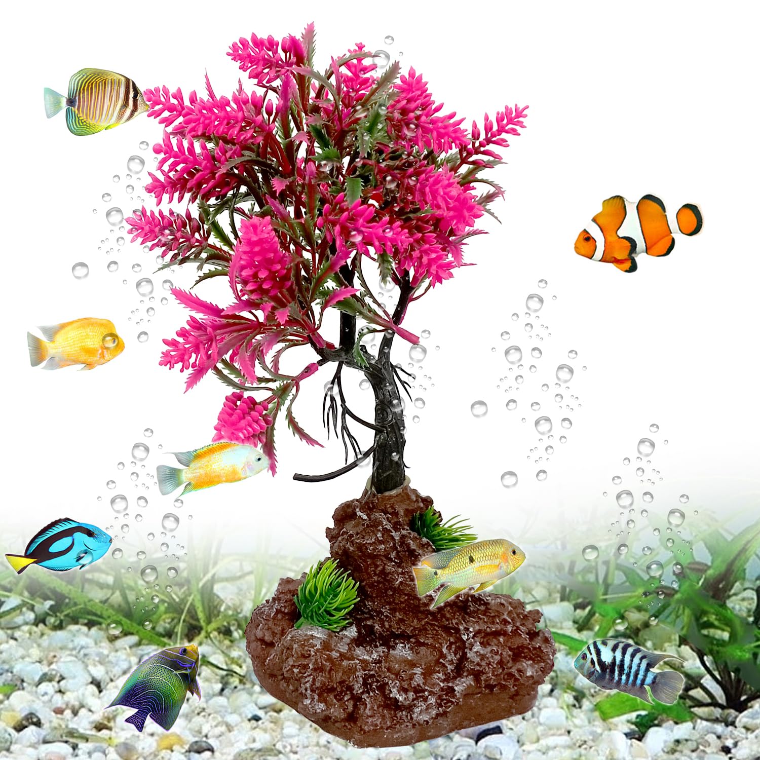 JAINSONS PET PRODUCTS Aquarium Artificial Plastic Plants Decoration, Blossom Tree Aquarium Decor, Goldfish Betta Fish Tank Decoration Hides Accessories 12.5 Inch (Pink Aquarium Plants) (B0CPJKCQ6M) Amazon Price History, Amazon Price Tracker
