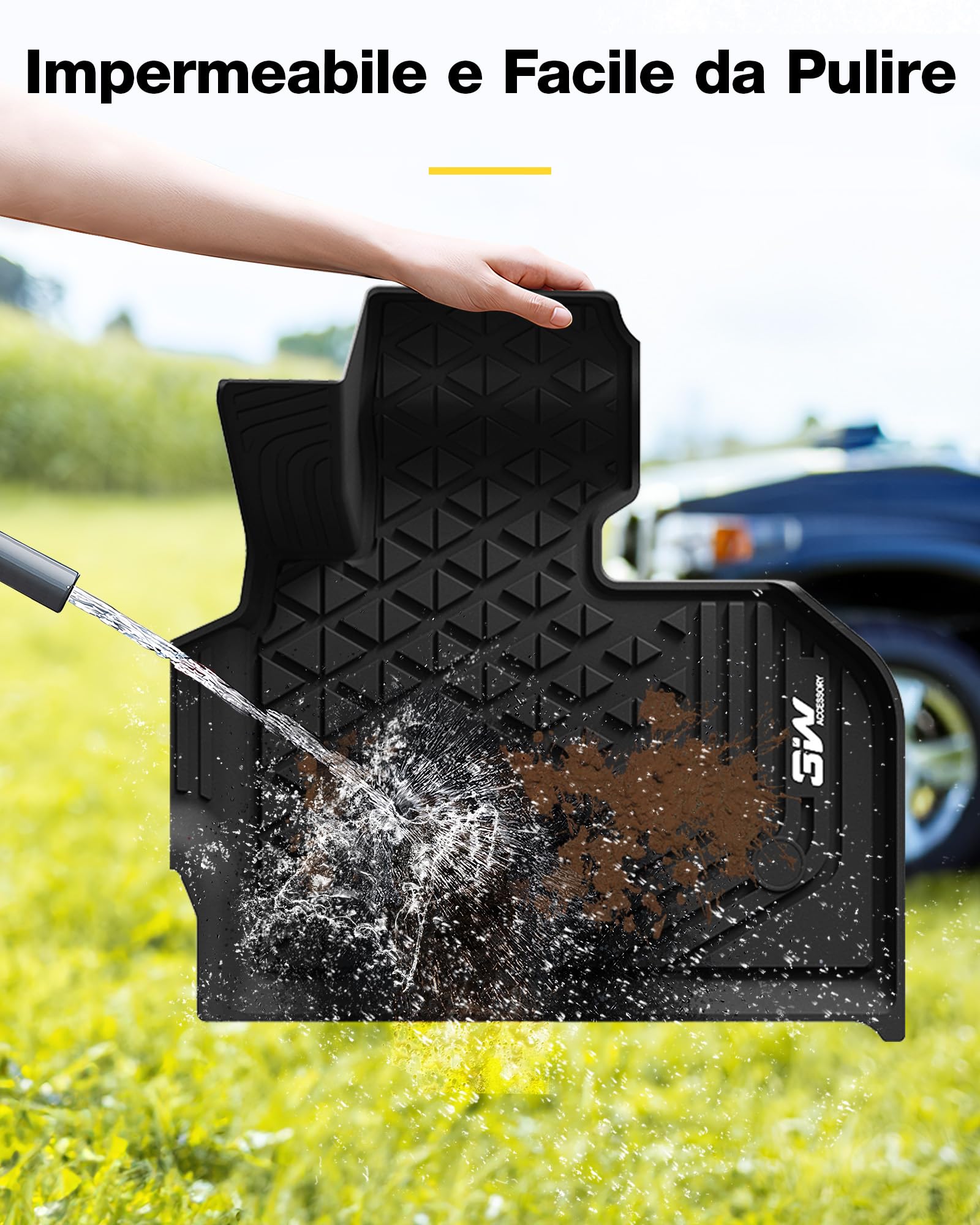 3W Compatibile con BMW IX I20 2022-2025 Set di Tappetini in TPE e Tappetini per Bagagliaio, Tappeti per Auto Resistente e Tappeto Bagagliaio Antiscivolo per BMW IX