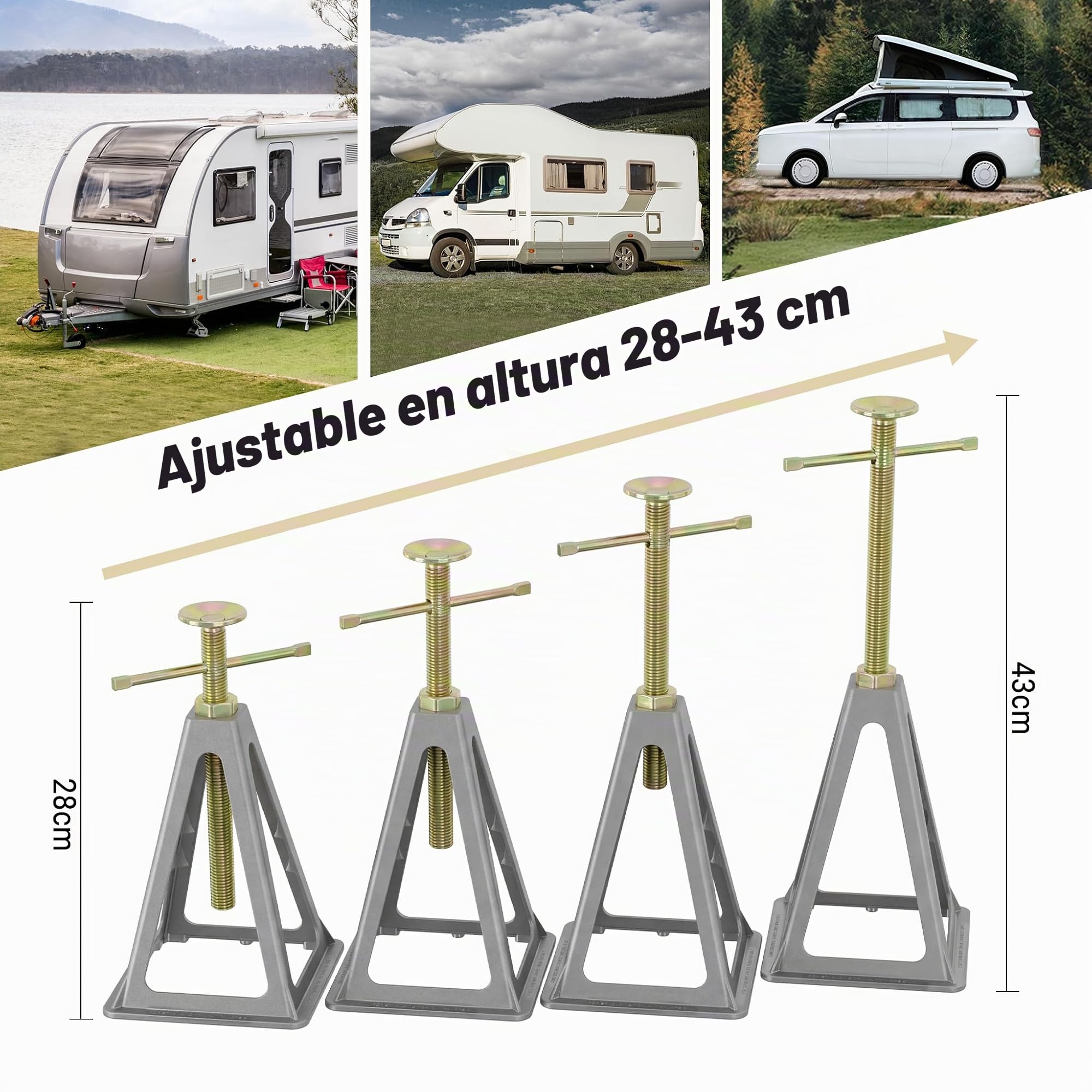 Bastidores de aluminio para caravanas y remolques Bastidores de 4 piezas