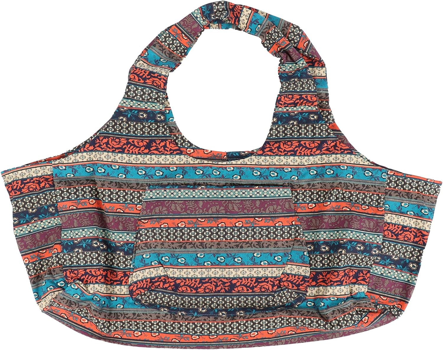 Cyrank Large Yoga Mat Tote Sling Carrier with Pockets, Bohemian Style Vintage Canvas Yoga Mat Bag Multipurpose Oversized Gym Bag Fits Most Size Mats