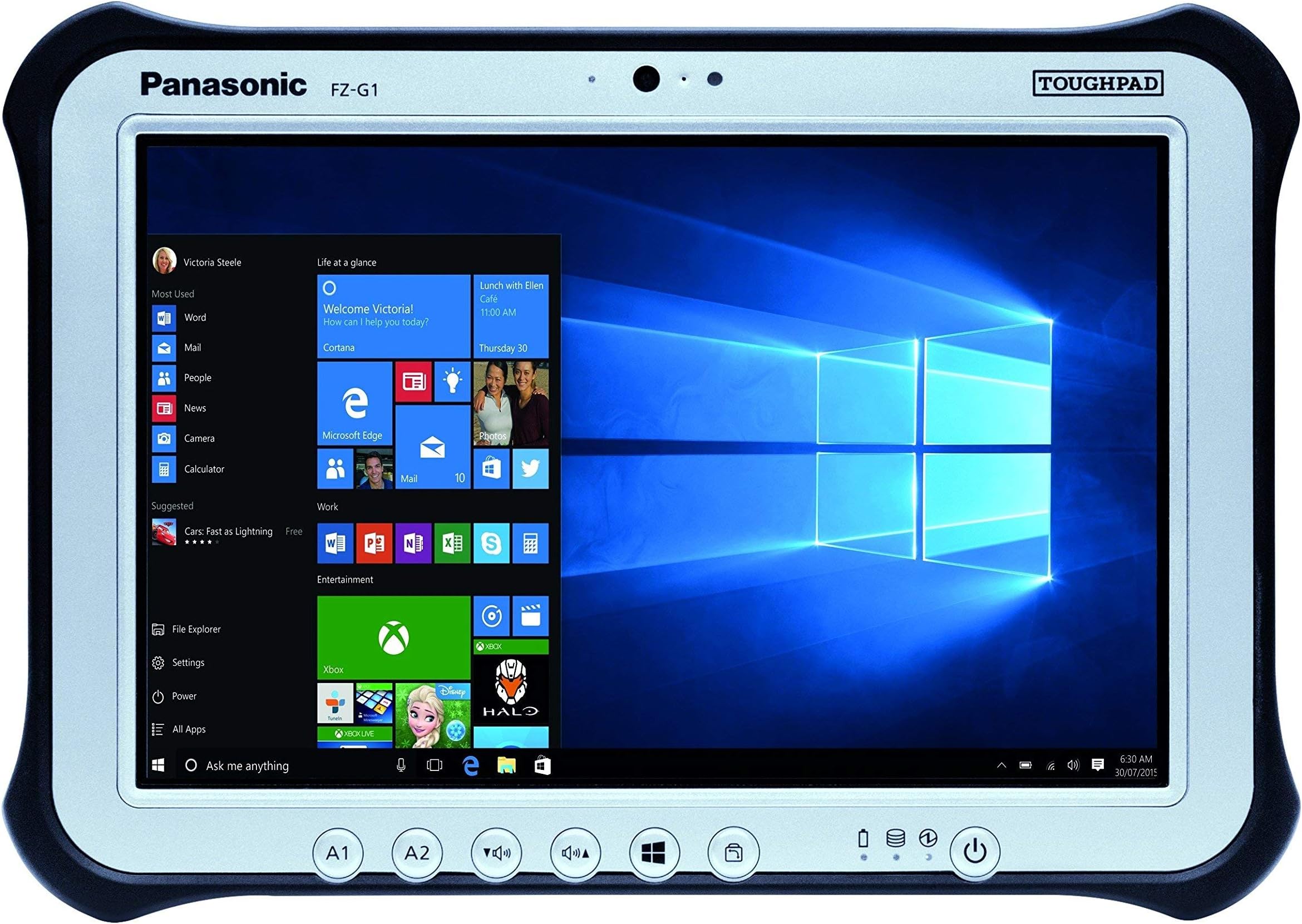 Panasonic Toughpad FZ-G1 MK2, Intel i5-4310U 2.00GHz, 10.1 WUXGA, 8GB, 128GB SSD, WiFi, Bluetooth, Rear Cam, Webcam,4G LTE, 2nd USB, Windows 10 Pro (Renewed)