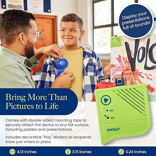 Miniatura 7 de Voicegift Voice-Over Mini Grabadora de Voz para Marco de Fotos, Mini Grabadora de Voz con Reproducción de Audio y Grabadora Digital para Marco de