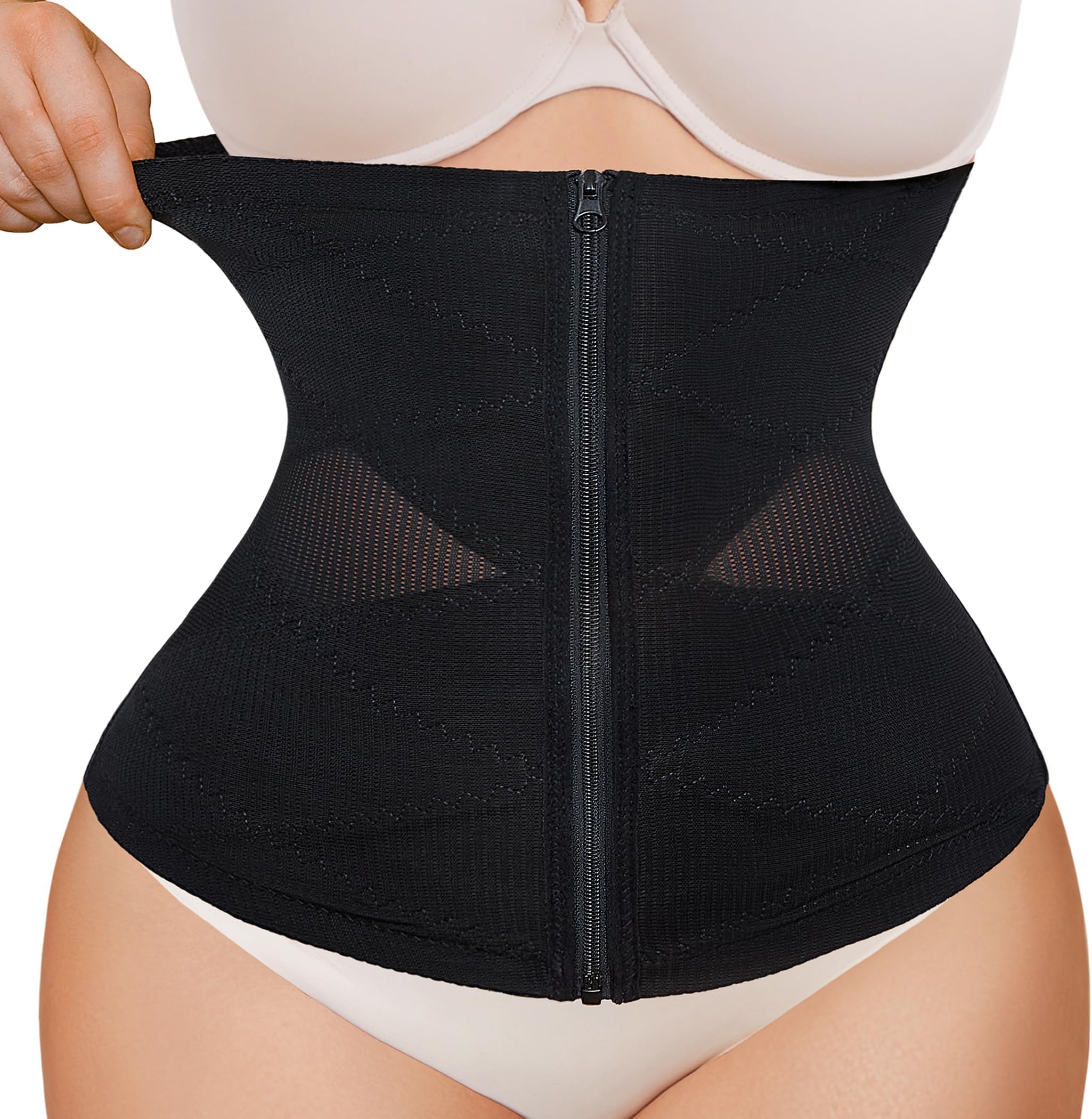 JunlanWomen's Waist Trainer Corset Tummy Control Body Shaper Sport Girdle Waist Cincher Postpartum Belly Band Wrap