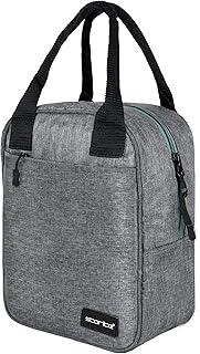 Storite Water Resistance Lunch Bag Insulated Hot Cold Travel Box/Tiffin Bag Reusable High Capacity Lunch Bag for Work, Travel, Outdoor Suitable for Adults and Children - (Grey, 28x22x13 cm- 7 Litre)