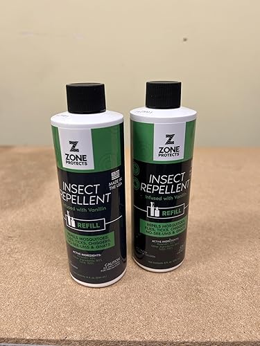 Miniatura 6 de Repelente de insectos perfumado de picaridina de 8 onzas, paquete doble de repuesto infundido con vainillina protección de 12 horas contra