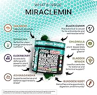 Vista 3 de Clean Nutra Organic Sea Moss Capsules with Ashwagandha, Black Seed Oil, Burdock Root, Bladderwrack, Moringa, Chlorella, Spirulina, Turmeric