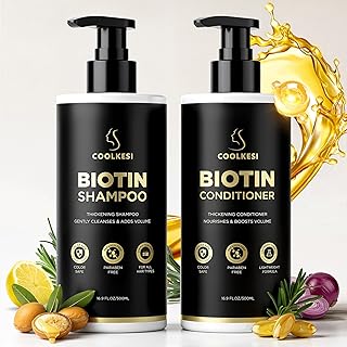 Tripeptide-Infused Hair Growth Biotin Shampoo and Conditioner Set, Onion...
