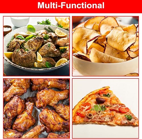 Miniatura 8 de EMB IronBlade Series - Freidora de aire multifuncional, 1500 W, capacidad de 3.7 cuartos de galón, temporizador ajustable, mango antideslizante,