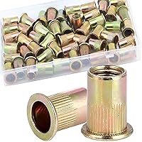 Vista 21 de Kits de tuercas remachables de acero inoxidable SAE y métrico JROUTH, surtido de 380 tuercas remachables y Nutsert, tamaños 8-32 10-24 1/4"-20