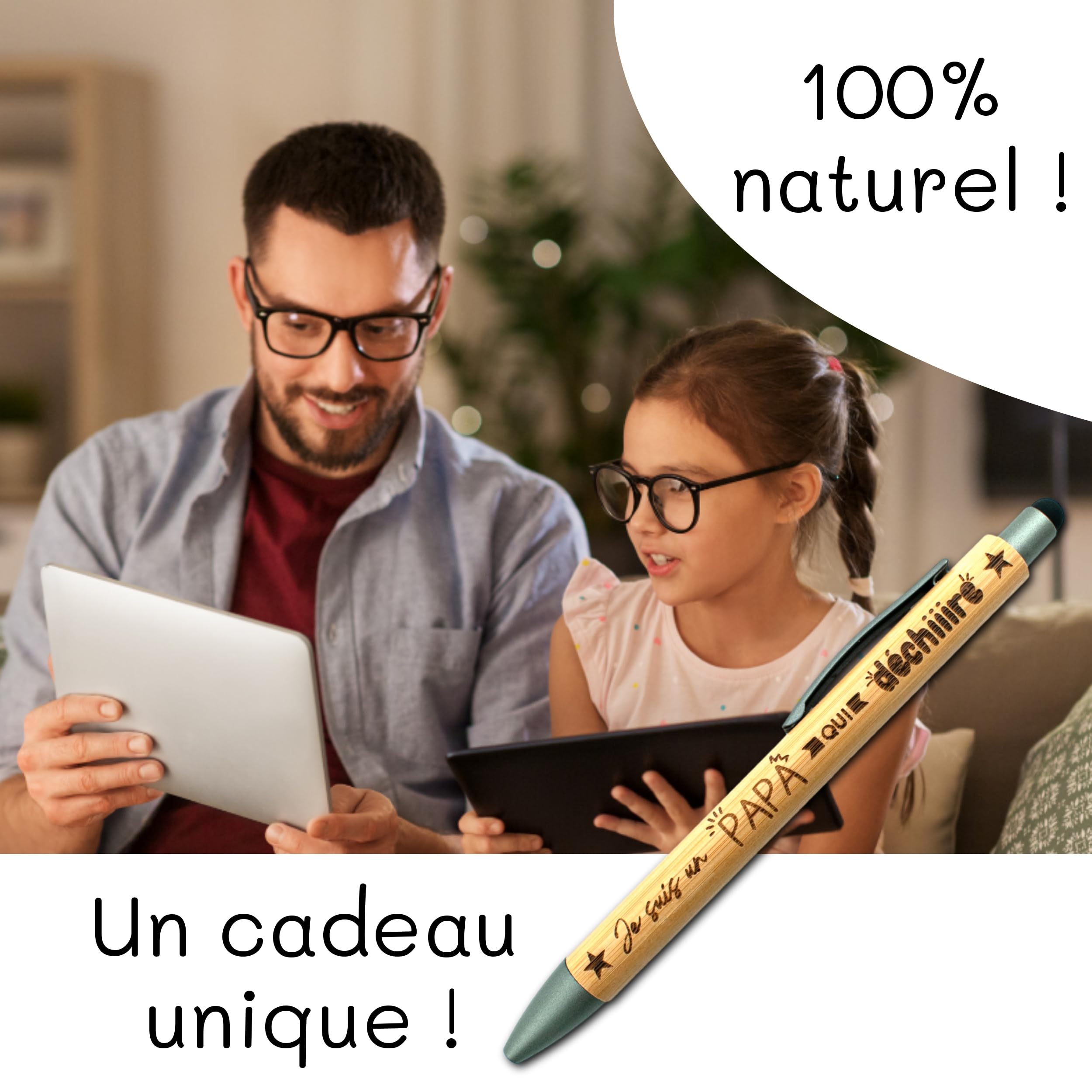 Penna In Metallo Incisa 'Miglior Nonno Del Mondo' Con Sacchetto Di Velluto - Idea Regalo Per Festa Del Papà, Compleanno, Natale - 2