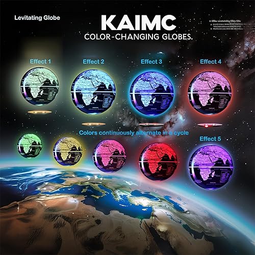 Miniatura 2 de Levitación magnética flotante giratoria globo mundial para niños con lámpara de color e interruptor táctil para hombres jefe fresco hogar  oficina