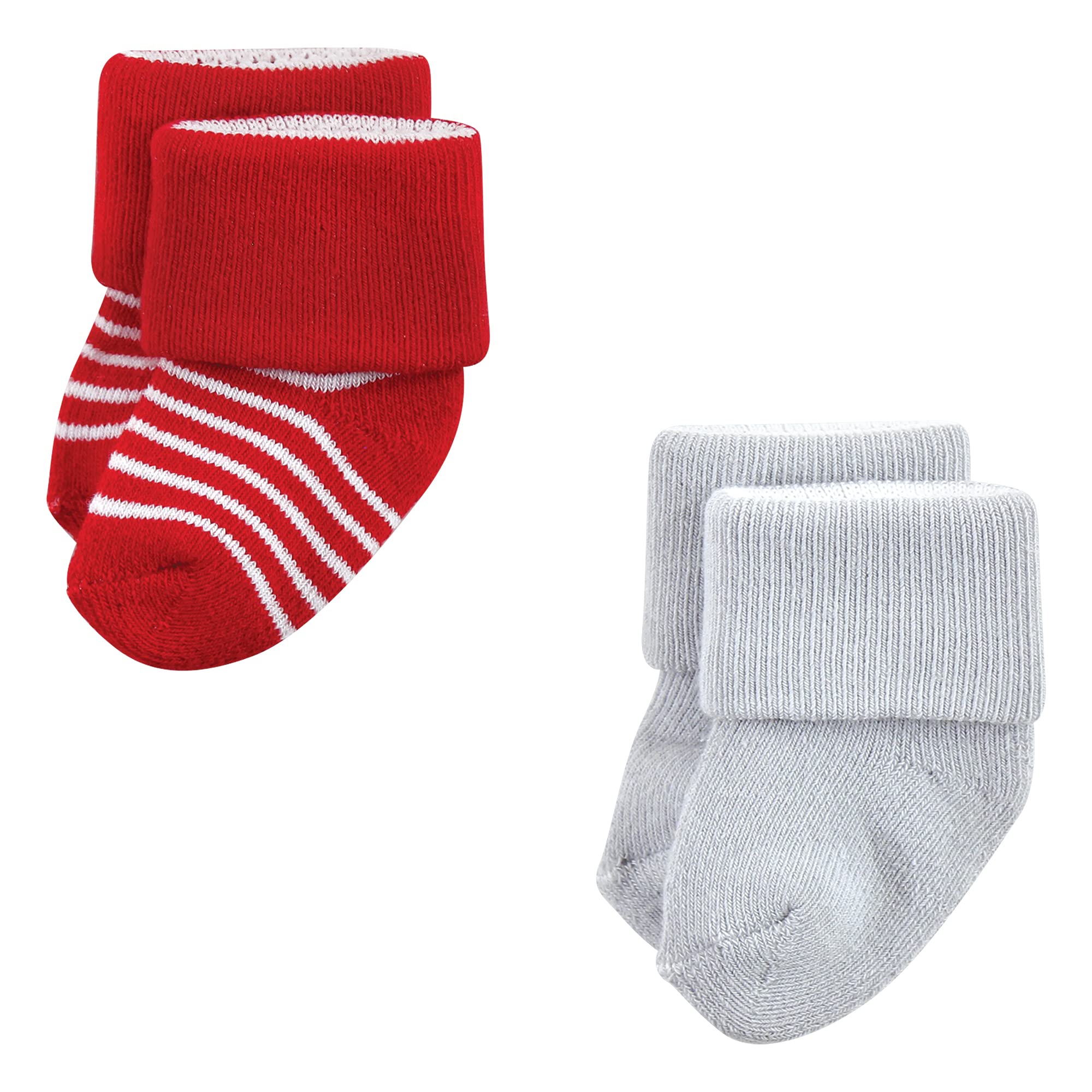 Luvable Friends Unisex Baby Marineblau, 12 Stück, Neugeborene Frotteesocken, Rot, 0-6 Monate, Red Navy Sneakers 12er-Pack