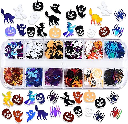 FUYIOCN Nail Art - Lentejuelas con purpurina para uñas, dijes holográficos, decoración de copos