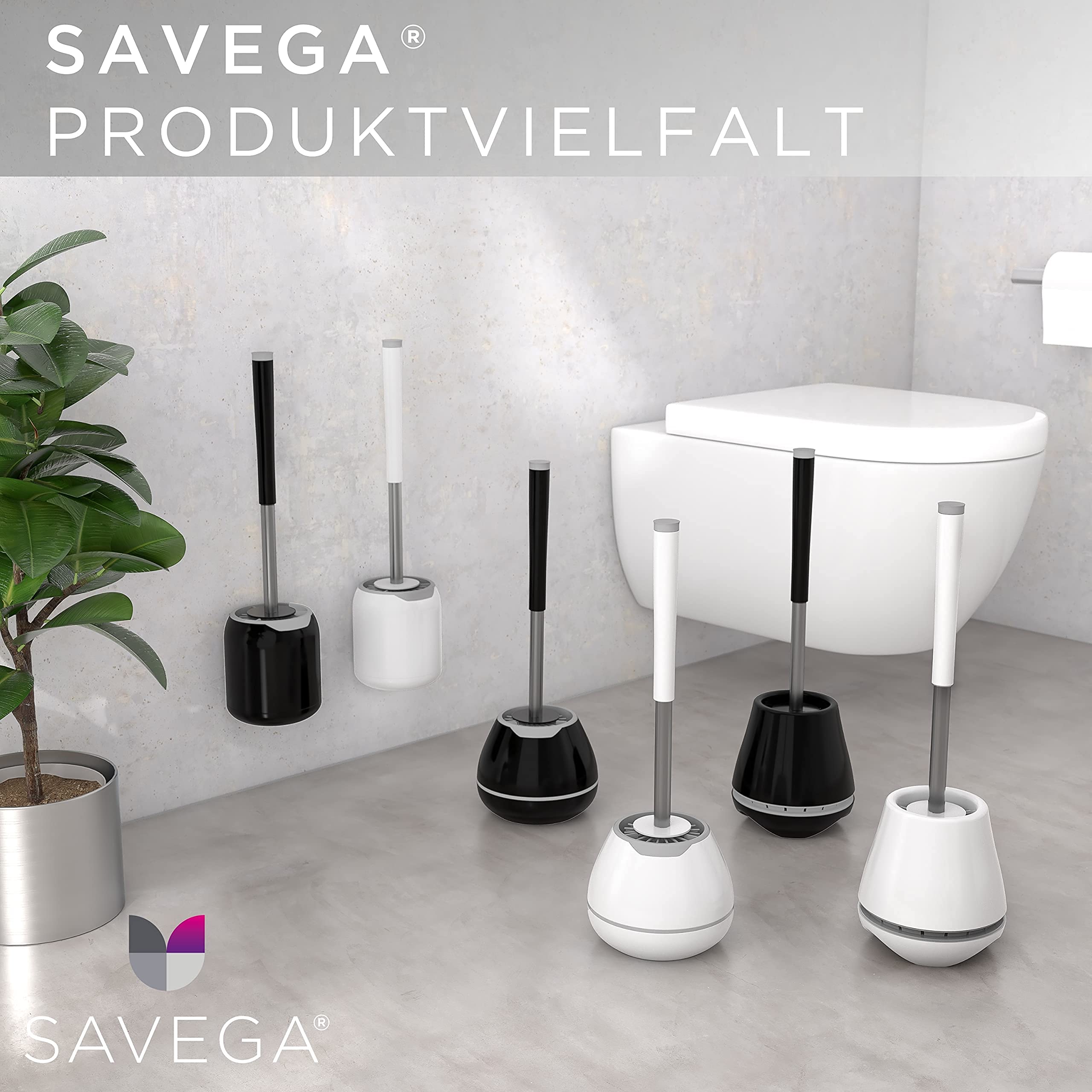 2-in-1 WC-Saugglocke & Bürste Mit Halter – Robuster Kolben & Hygienische Bürste Für Verstopfte Toiletten | Inkl. Belüftetem Aufbewahrungsständer