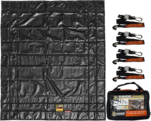Miniatura 6 de Red de carga impermeable Gladiator  Lona resistente para camiones (7.3 pies x 13.3 pies (para remolques de 6 x 12 pies))