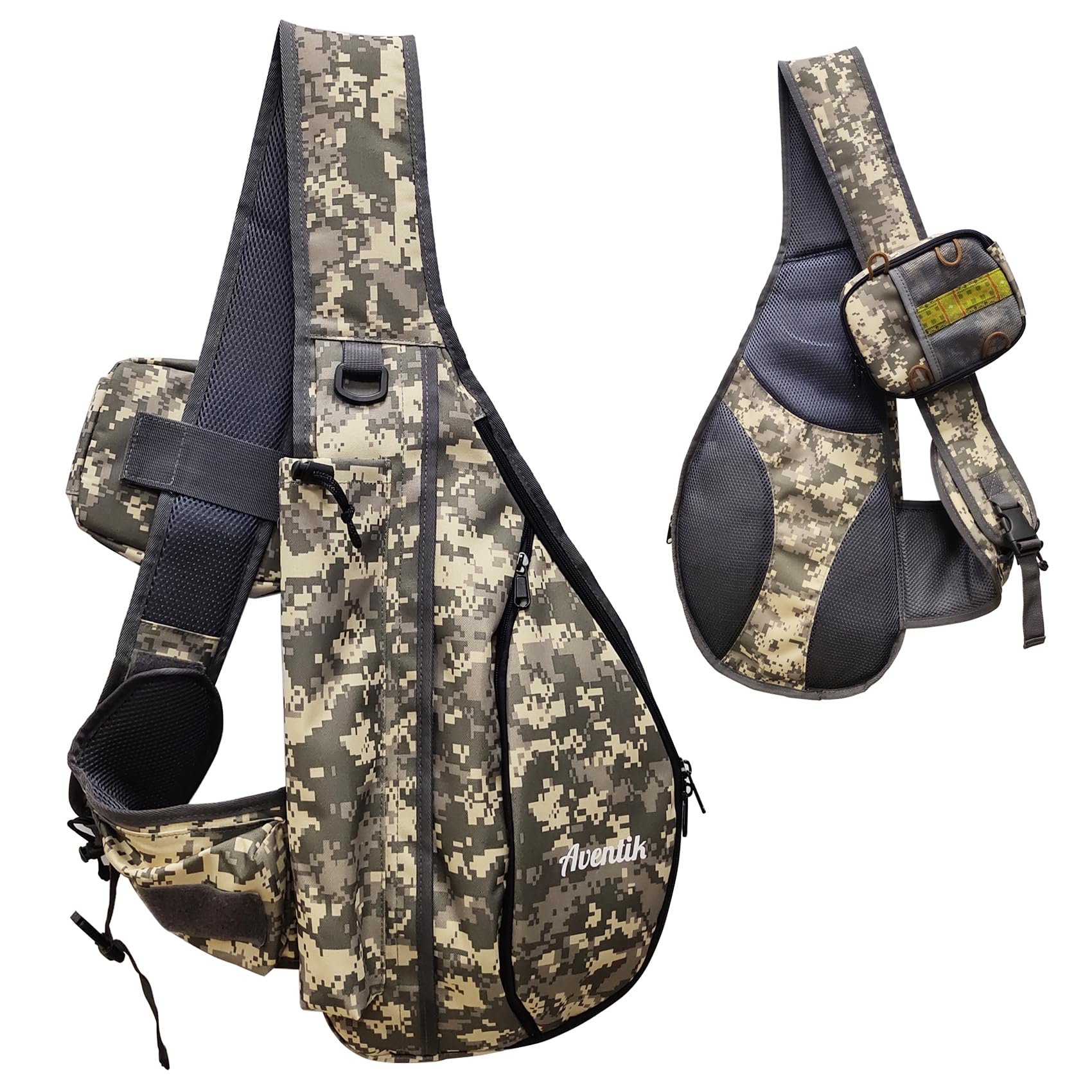 EUPHENG Aventik Tenkara Sling Pack, Adjustable Outdoor Fishing Shoulder Bag, Large Capacity with Multi Function