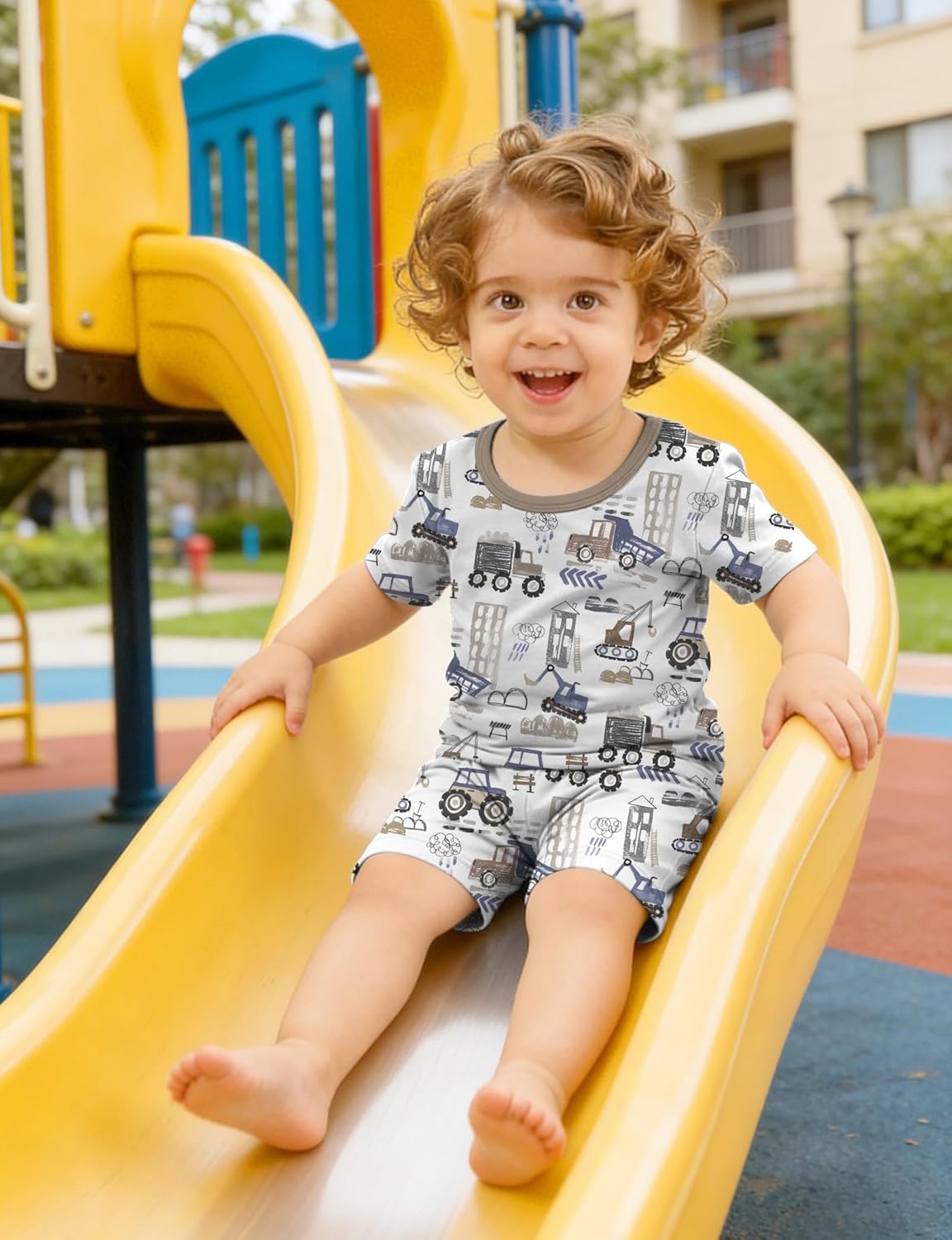 Jimonda Bamboo Viscose Toddler Kids Pajamas 2pcs Set shirt&Shorts Soft Pjs Cute Prints Sleepwear for Boys Girls Summer Cloth - Image 4