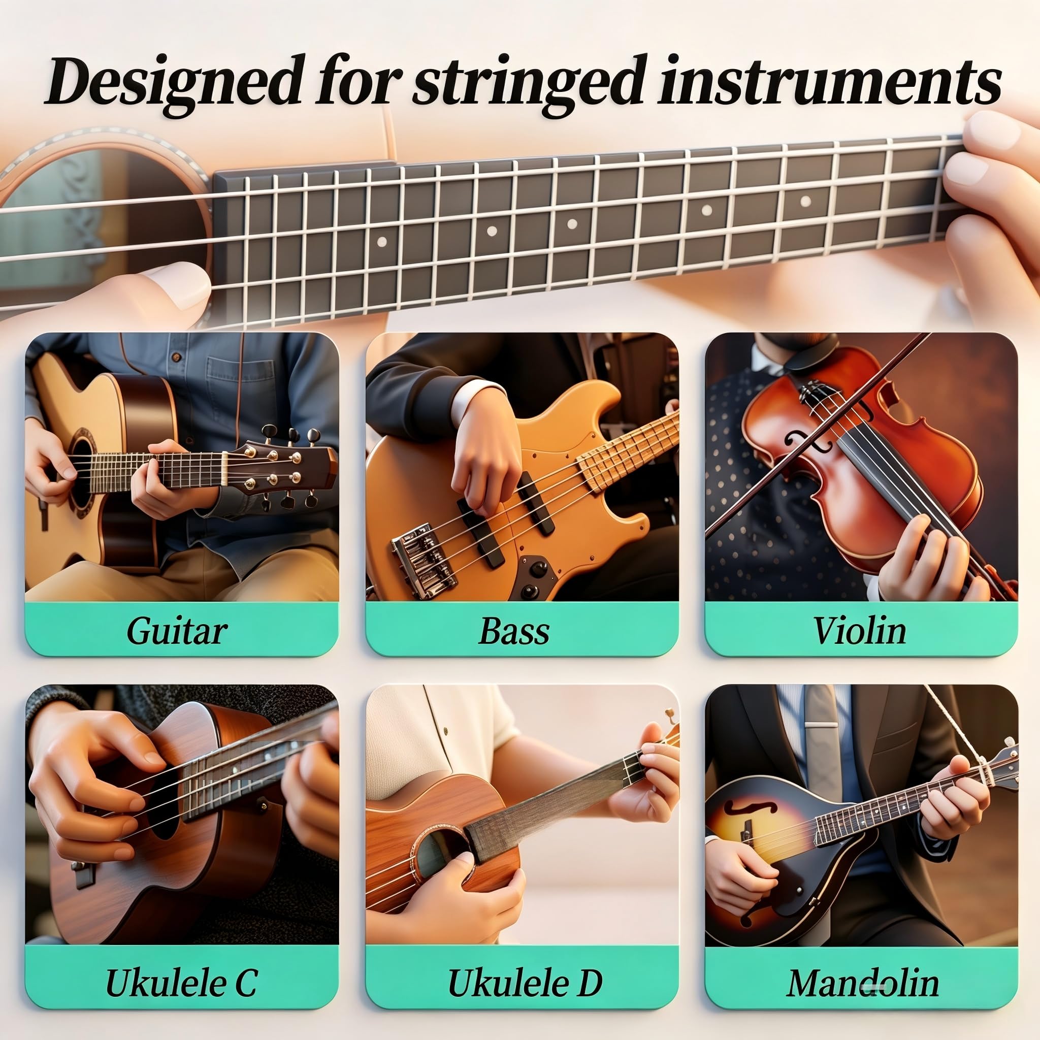 Amazon.com: Guitar Tuner Clip on Ukulele Violin Tuner - Chromatic