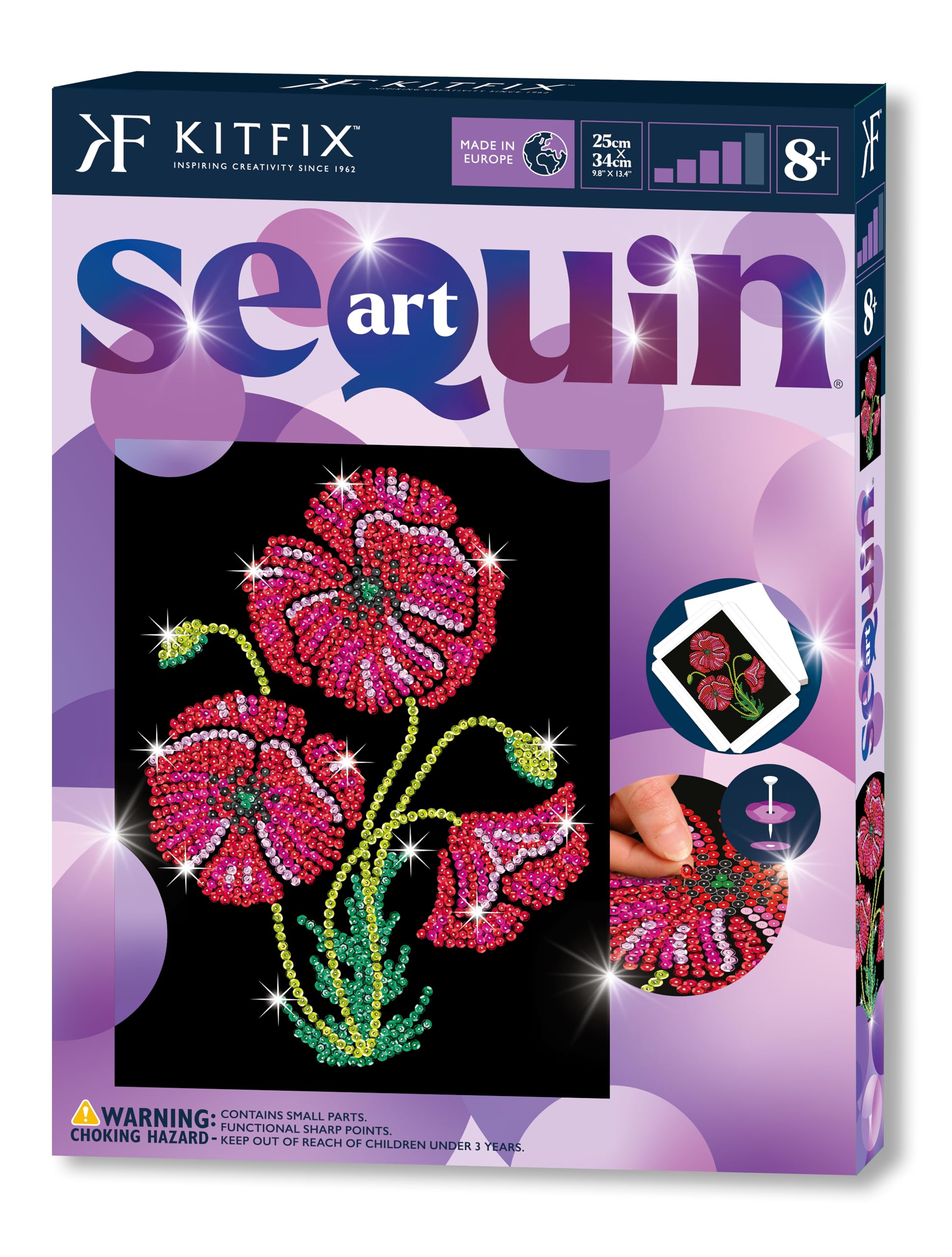 Sequin Art Purple Craft Kits (Poppies) โ image 1