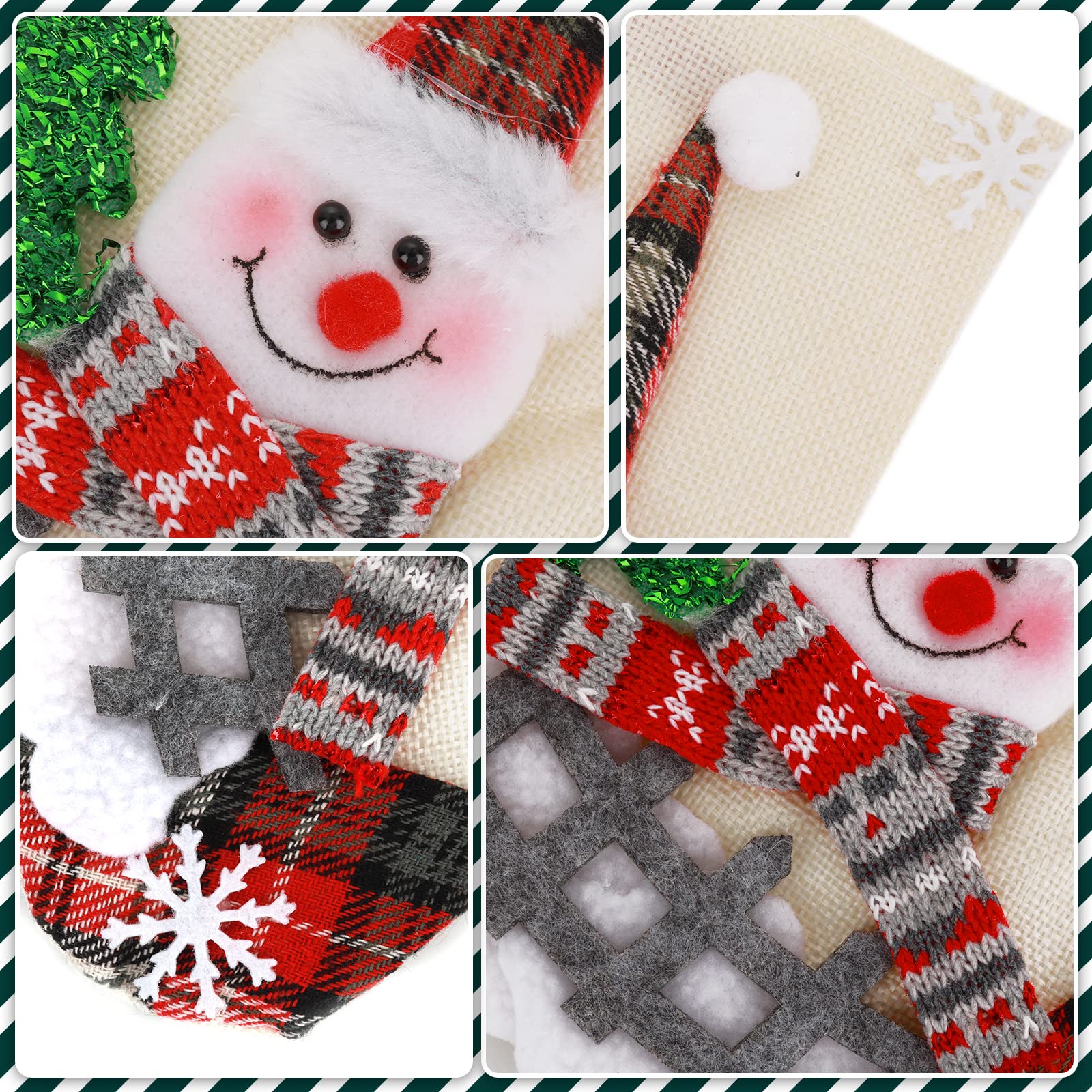 12 Stück Weihnachtsstrümpfe Im Mini-Format – Gestrickte Socken Für Baum & Deko | 6 Verschiedene Designs