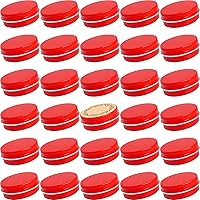 Vista 11 de Recipiente de aluminio de 1 oz / 30ml con tapa de rosca y etiquetas en blanco (Naranja - Paquete de 32)