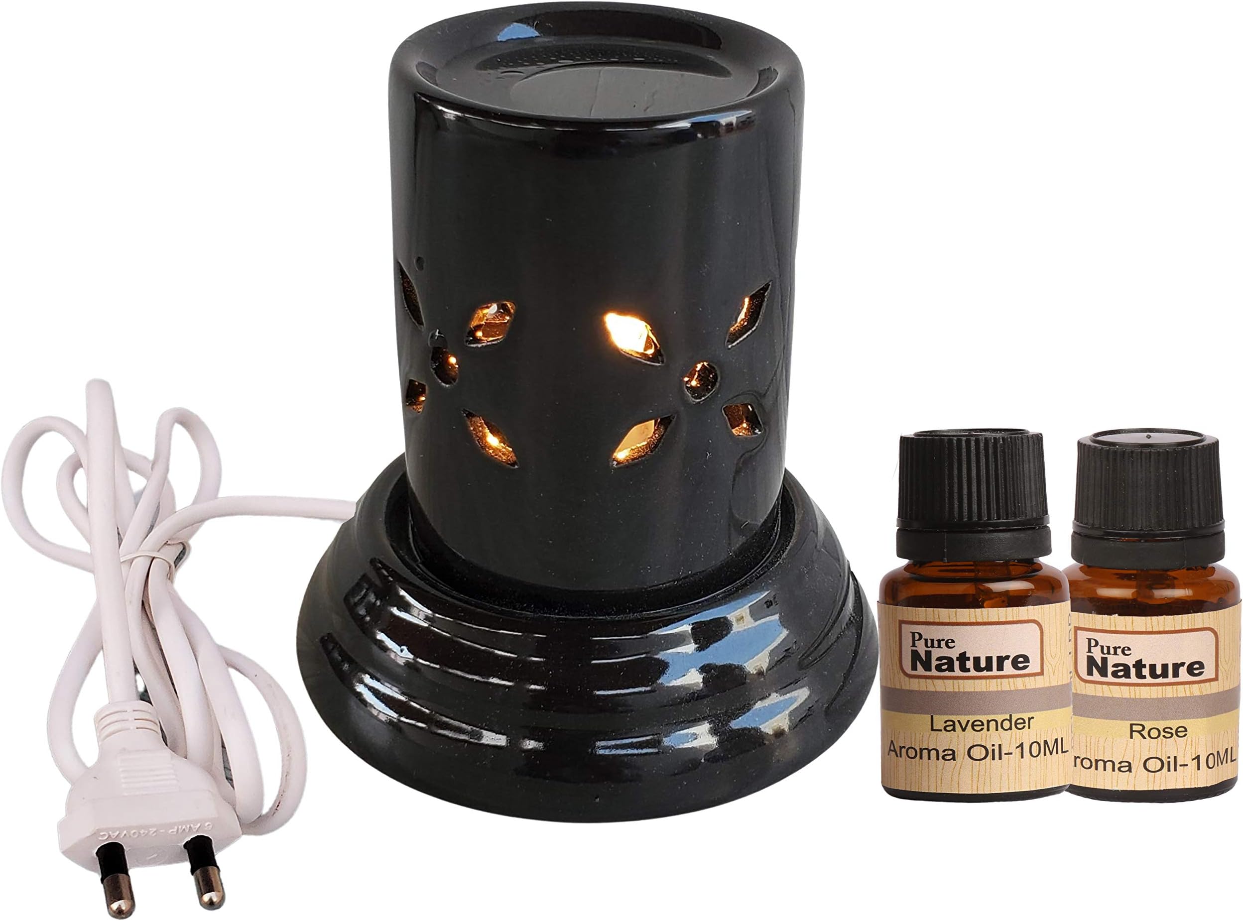 Pure Source IndiaElectric Aroma Diffuser for Home (10 ml Rose & Lavender Fragrance)