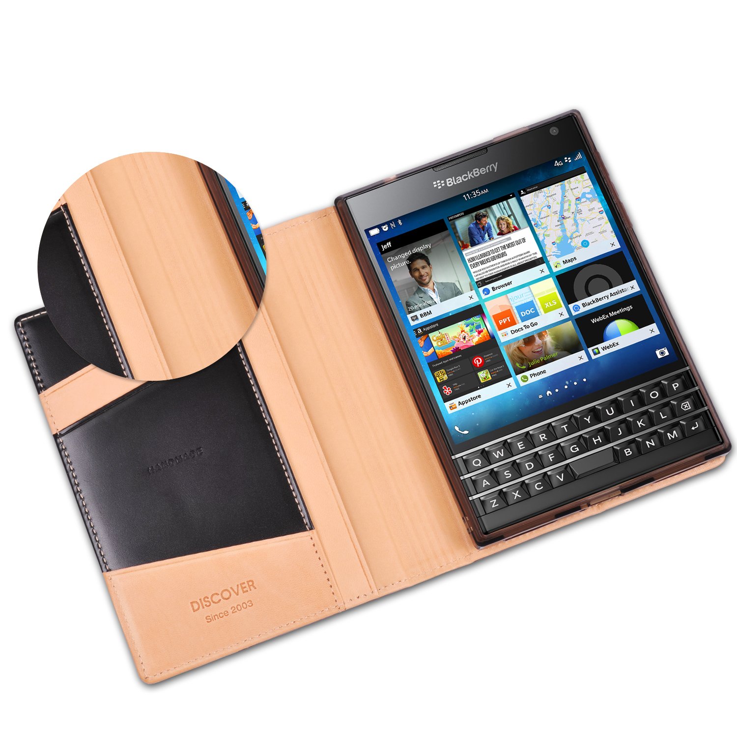 Blackberry Passport Case Ringke DISCOVER Case [Free HD Film][BLACK