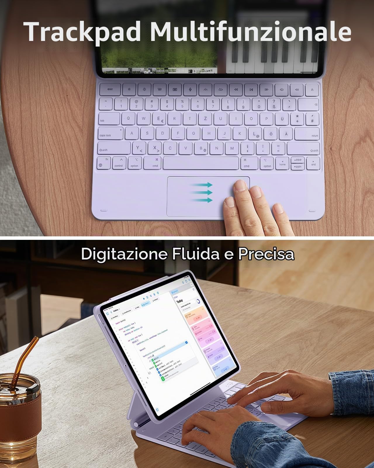 ESR Custodia per iPad Pro da 13 pollici (M5/M4, 2025/2024) con tastiera, custodia per tastiera con supporto magnetico regolabile, modalità alta/elevata, custodia protettiva rimovibile, serie Rebound | per Pro 13" M5/M4 (2025/2024), chiusura magnetica sicu