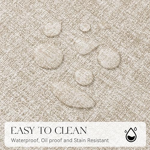 Miniatura 4 de MOSAYT Juego de 6 manteles individuales de piel sintética, resistentes al calor, lavables, de vinilo, con posavasos, impermeables, a prueba de