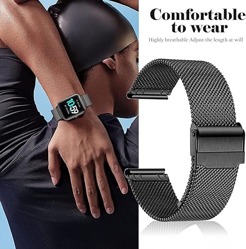 Vista 18 de Harikiri Correa de metal compatible con ID205L, correa de repuesto de 0.75 pulgadas para Veryfitpro, Yamay Fitness, GRV, Willful, Popglory, Rosado