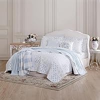 Vista 29 de Shabby Chic® - Juego de edredón tamaño Queen, ropa de cama reversible de algodón con fundas a juego, decoración del hogar bellamente fruncida