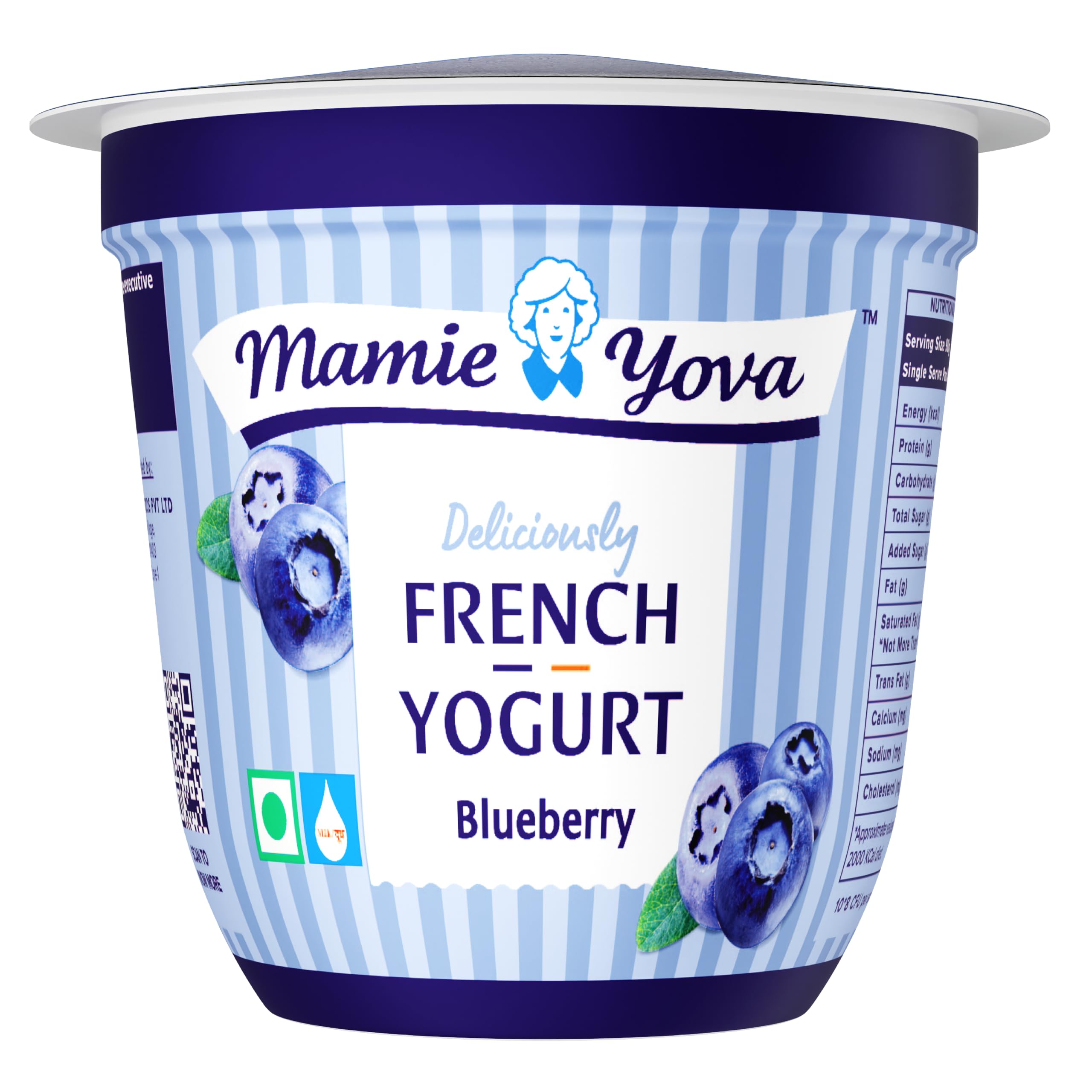 Mamie Yova Blueberry French Yogurt, 90 g