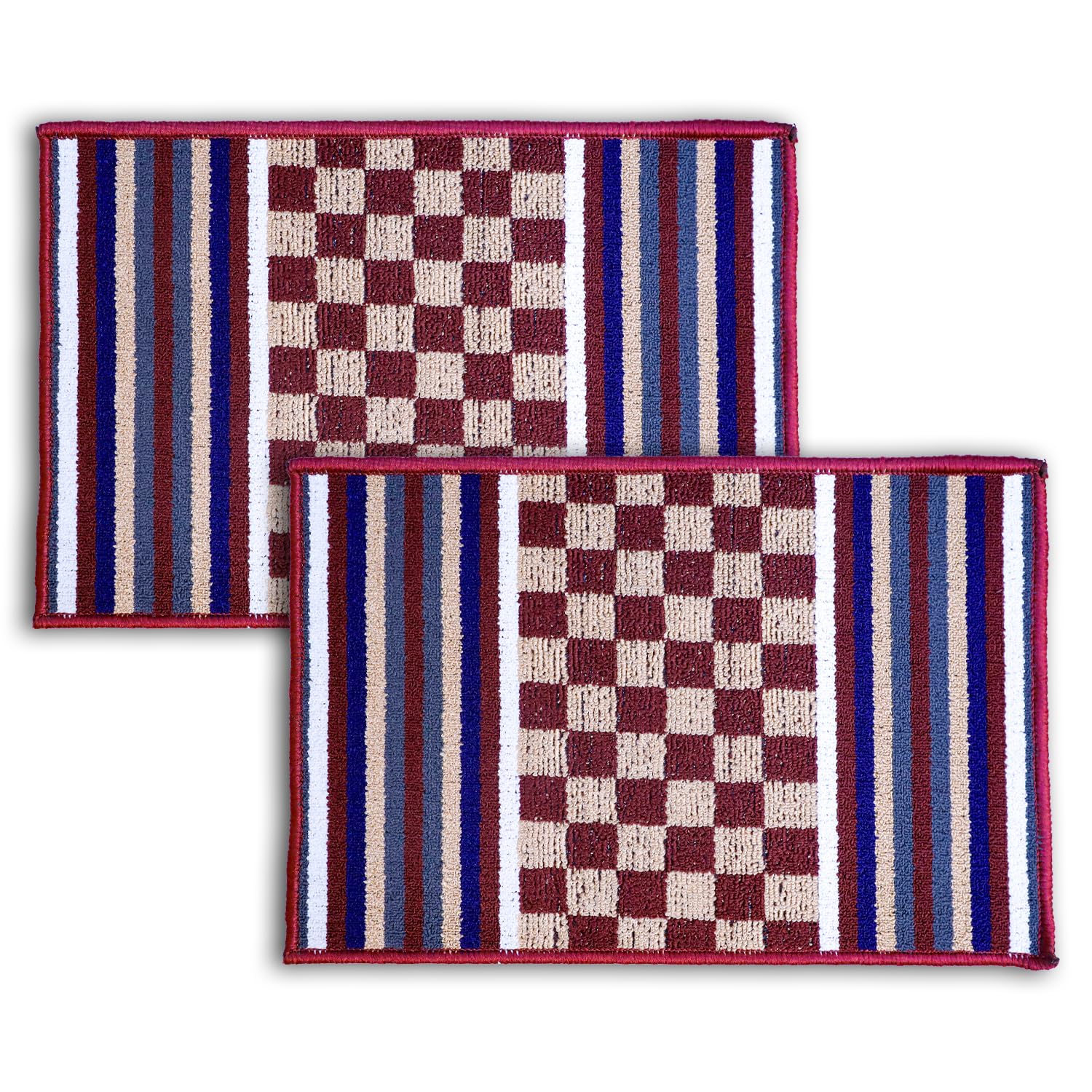 Status Contract Anti Slip Front Monsoon Doormat (38x58cm)| Living Room Rug |Polypropylene Floor Mat for Home|Essential Small Rug for Office, Bedroom & Kitchen|-Pack of 2, Rectangular (Maroon) (B0D7CFTV76) Amazon Price History, Amazon Price Tracker