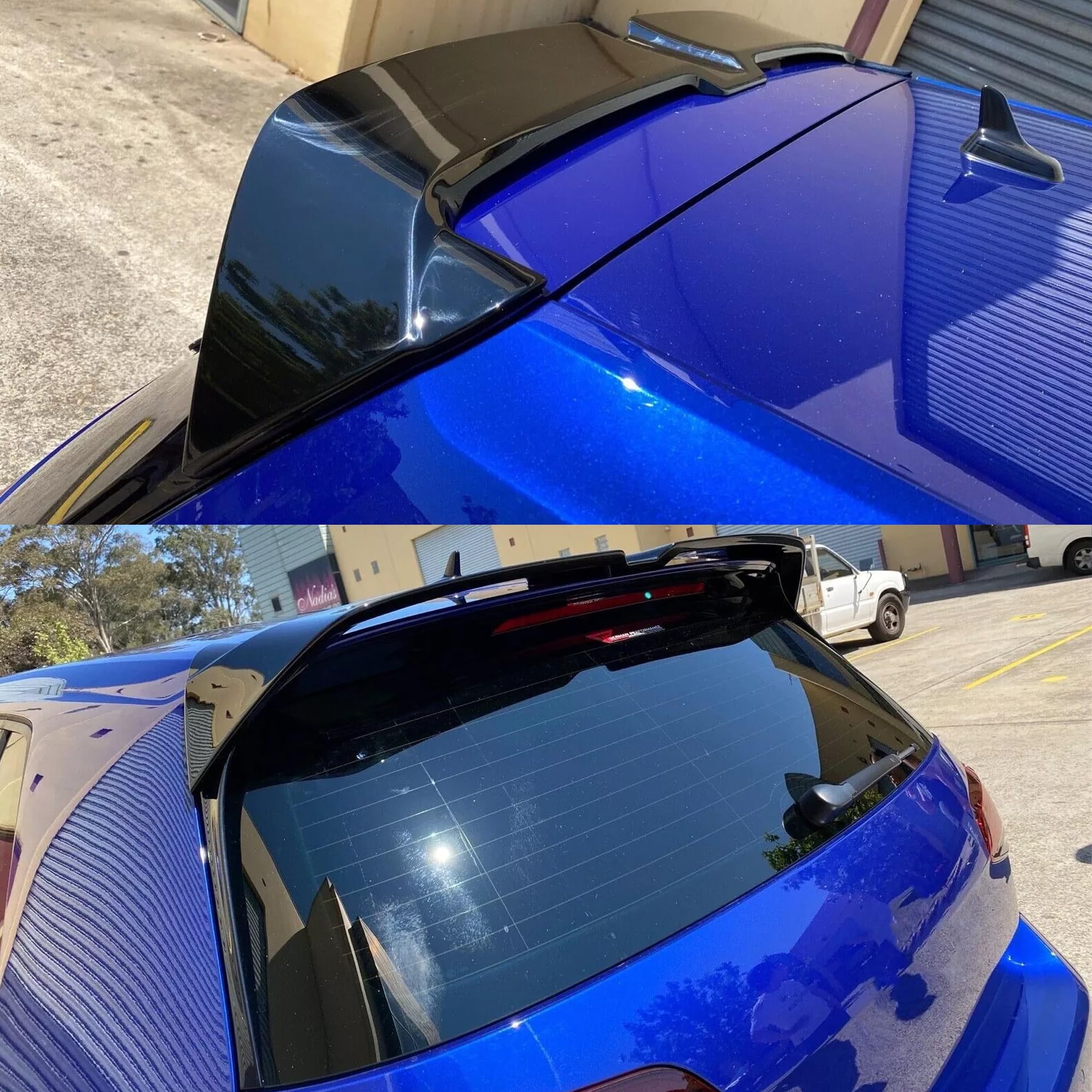 MUTUSAISI Aileron becquet arrière pour Volkswagen VW Golf GTI R GTD GTE R-Line VII Hatchback MK7 2013-2019, Noir Brillant Style Oettinger de Coffre Aile Spoiler de Toit Hayon Wing Arrière Accessoires