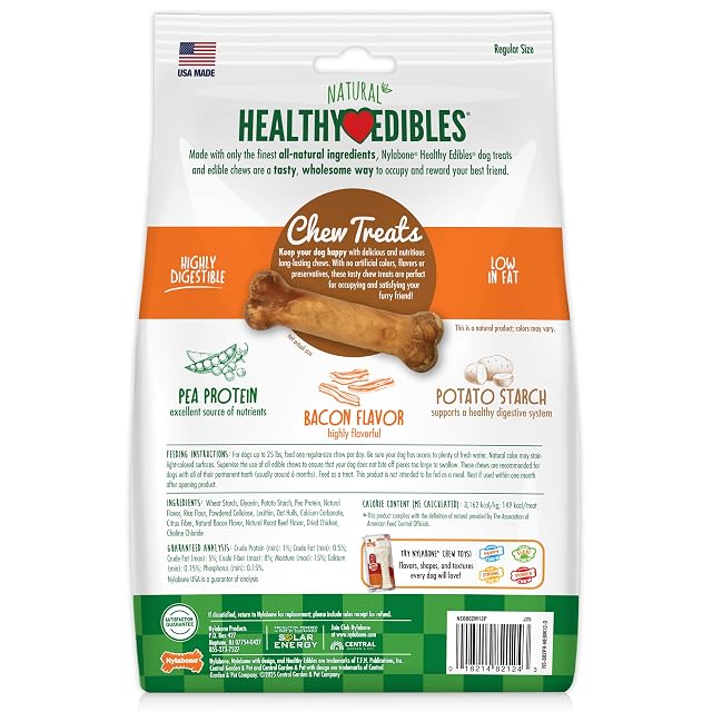 Foto 7 de 8 de Nylabone Saludable Edibles Masticar Hacer Sonido para Perro Mascota Cachorro Tratar Huesos para Perros…