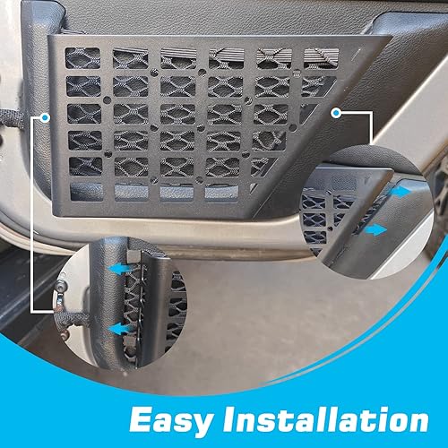 Miniatura 5 de Bolsillos de almacenamiento de metal para puerta trasera para Jeep Wrangler JK JKU 24 puertas 24 puertas laterales caja organizadora de acero