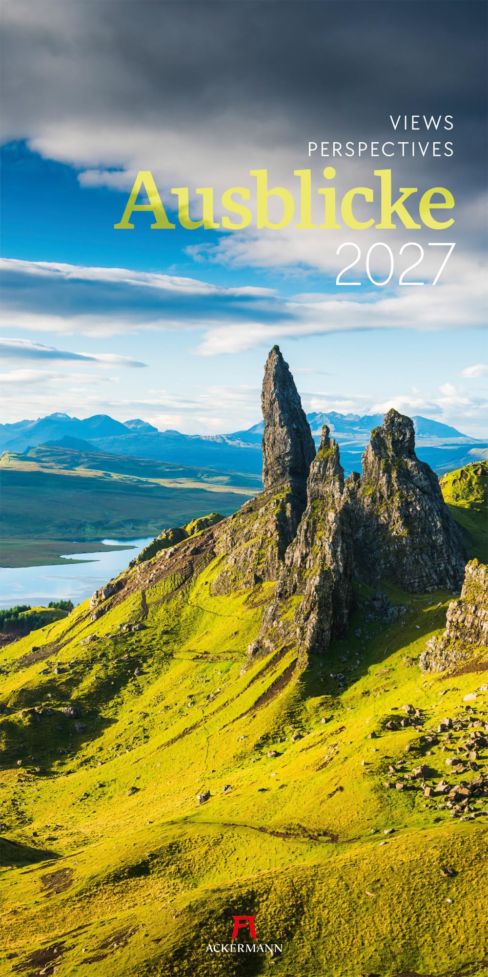 Ausblicke Kalender 2027: Beruhigender Natur-Kalender im schlanken Hochformat (33x66 cm) | Landschaftsfotografie