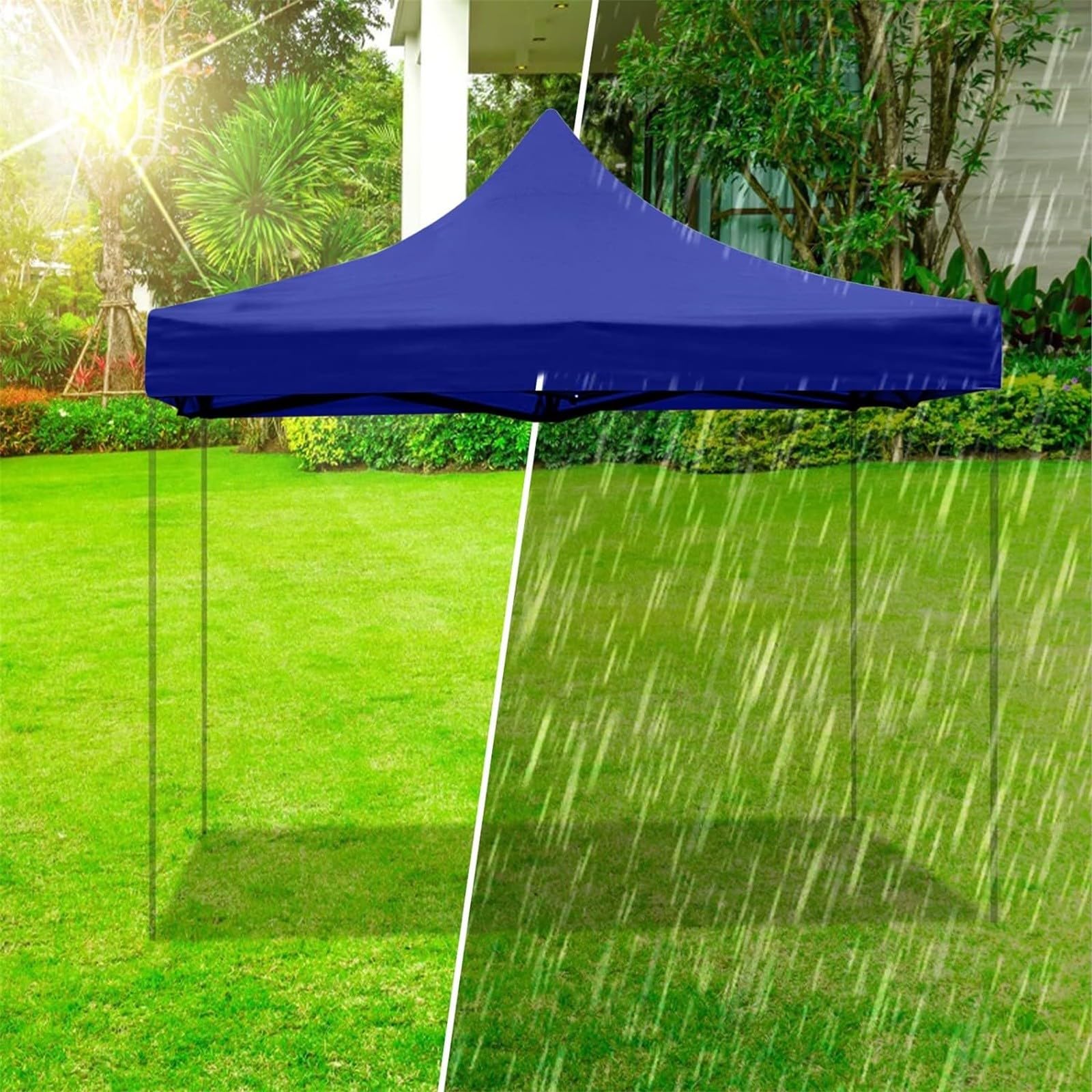 Ersatzdach für Faltpavillon 3x3m - Wasserdicht & UV-beständig | Gazebo Roof Replacement Cover | Für Garten, Camping & Party-Veranstaltungen (Blau, 2.5x2.5m)