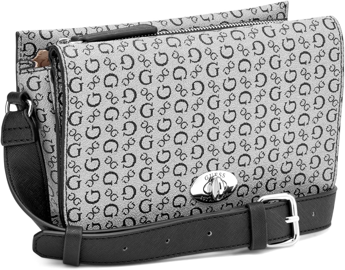 GUESS womens Burnaby Mini Crossbody Flap