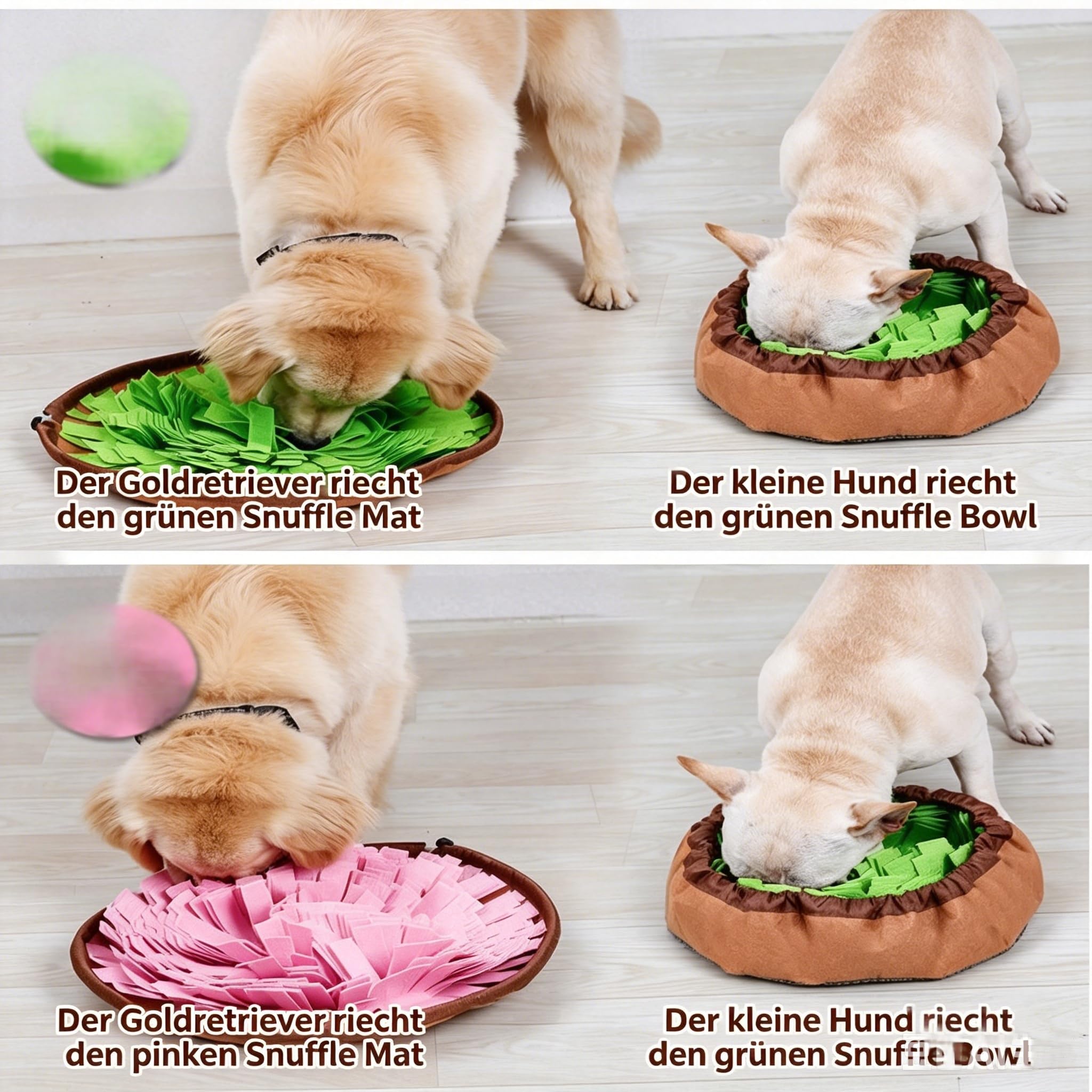 Generisch Jouet pour chien, tapis à renifler pour chiens, jouet éducatif pour grandes portes, activités pour tapis à renifler pour chats, intelligence lavable (combinaison de rose, orange et rouge)