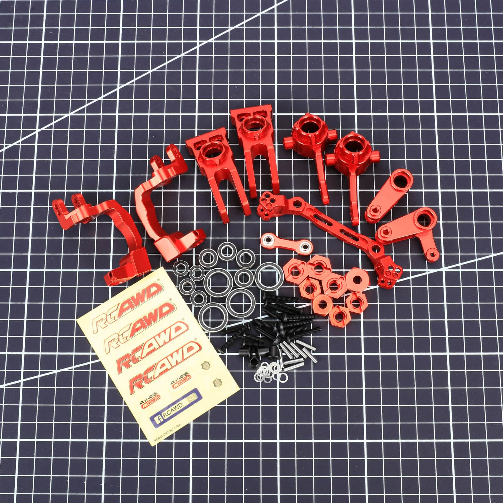 Aluminum Steering Blocks For Arrma Typhon/Mojave 6S – Silver, With Bearings