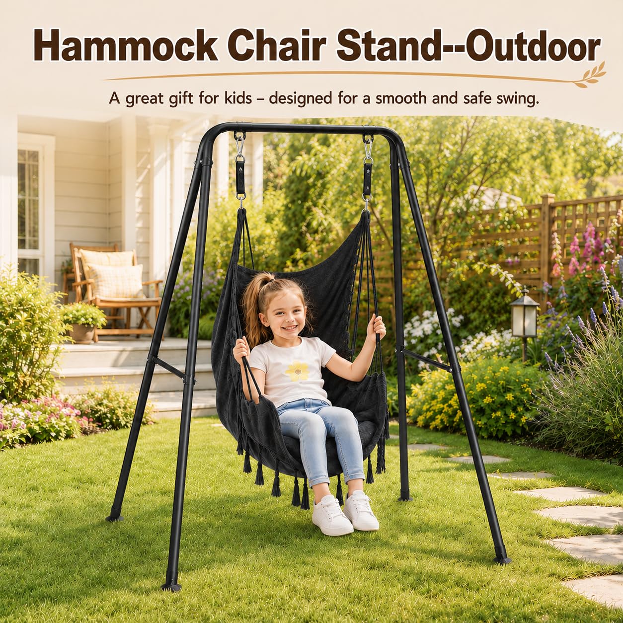 Amazon.com : Hi-Na 440 lbs Hammock Chair Stand, Heavy Duty