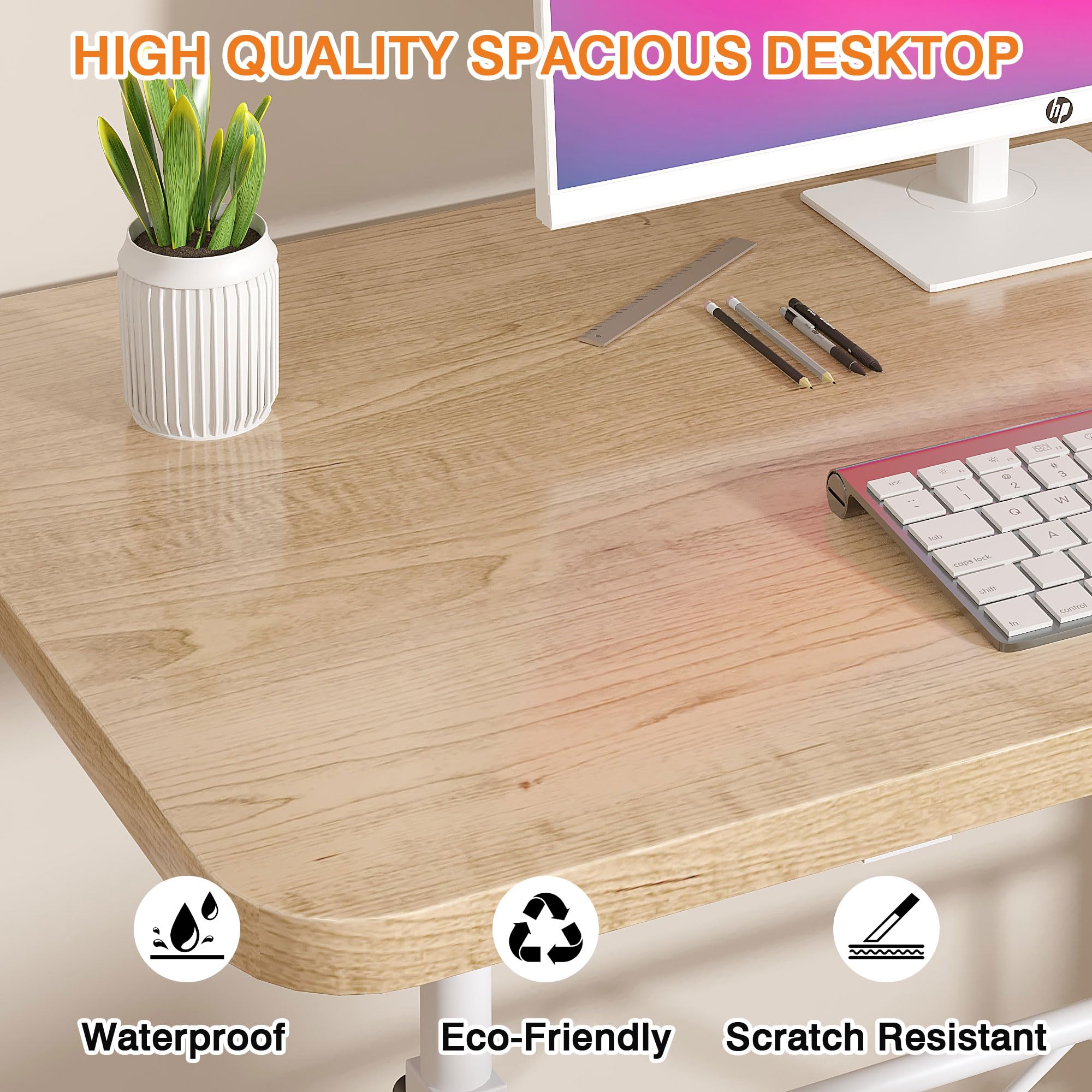 VECELO Small Standing Desk Adjustable Height Mobile Computer Workstations with Wheels Portable Rolling Laptop Table for Walking Pad — view 6